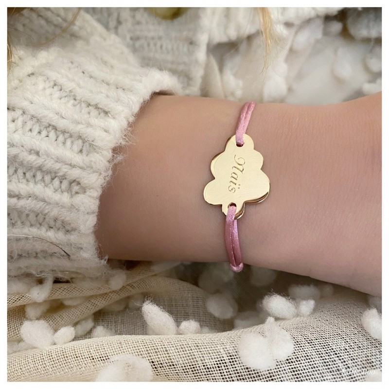 Bracelet cordon nuage or personnalisable