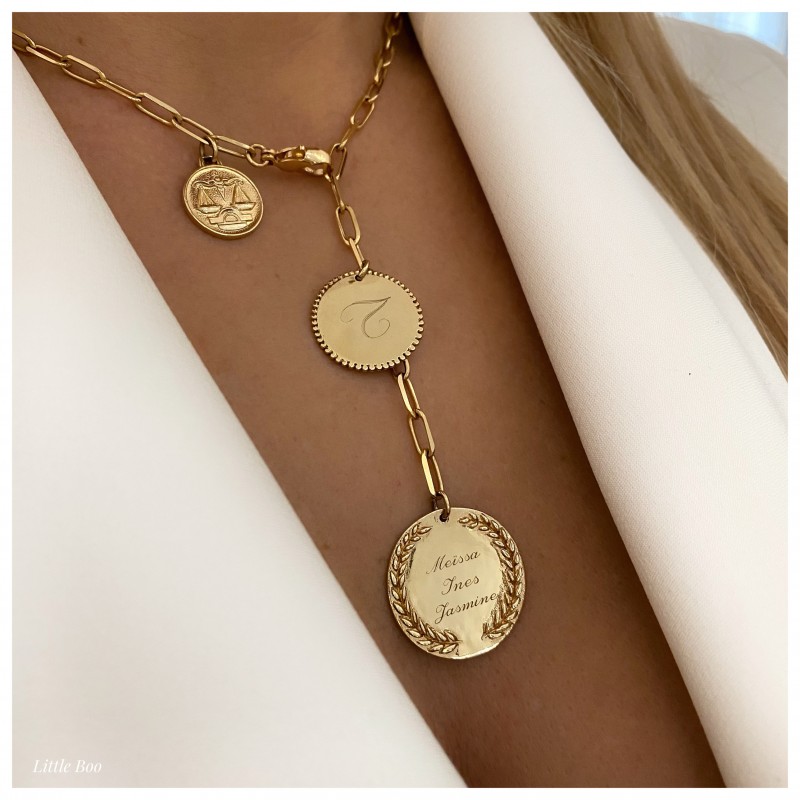 Collier zodiac or personnalisable