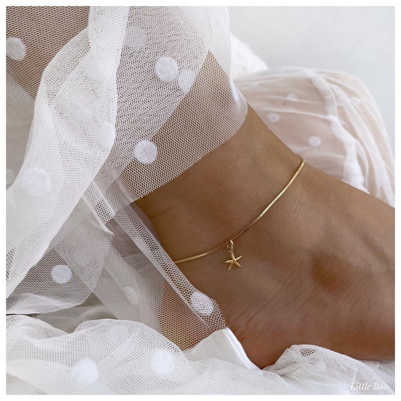 Bracelet de cheville sitaara or
