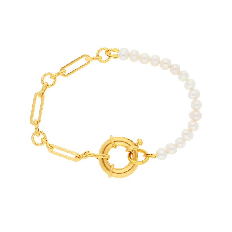 L'audacieux bracelet de perles or