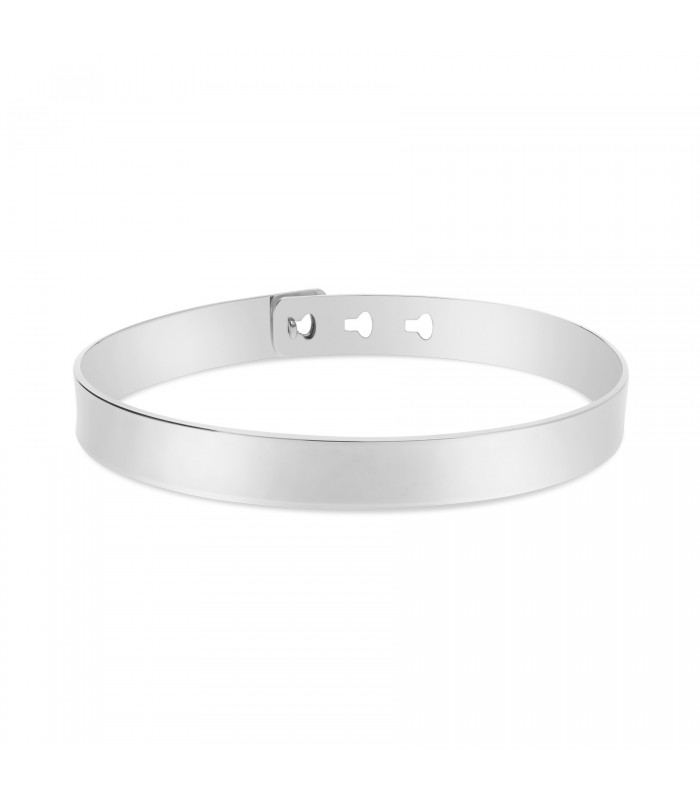 Jonc ruban large en argent Jonc ruban large en argent