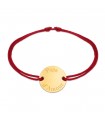 Bracelet cordon pièce gm or personnalisable