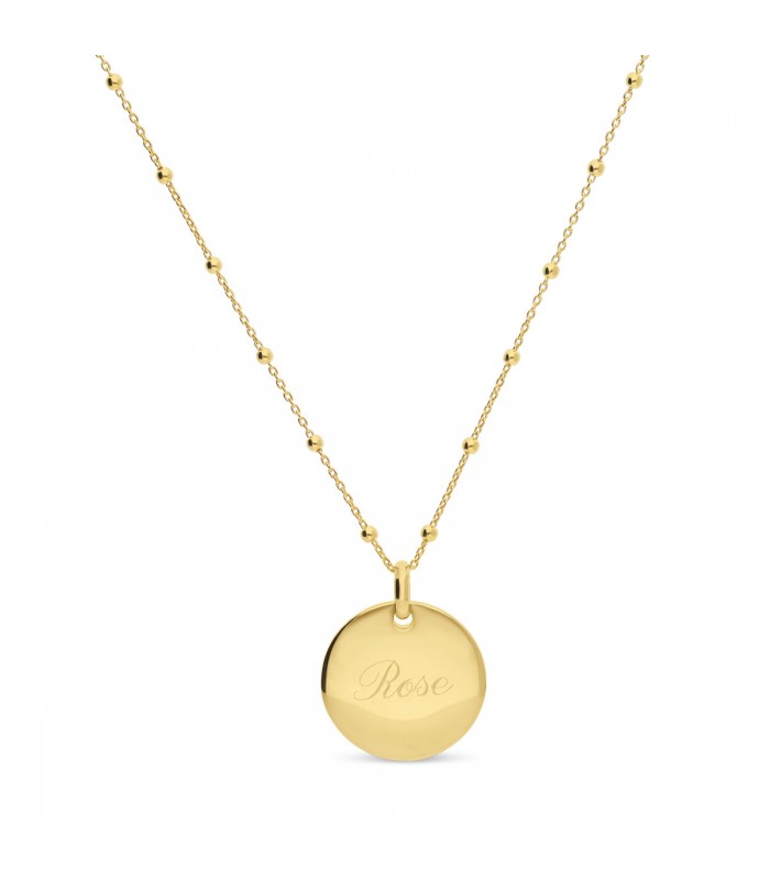 Chaîne sautoir et sa médaille - doré Chaîne sautoir et sa médaille - doré