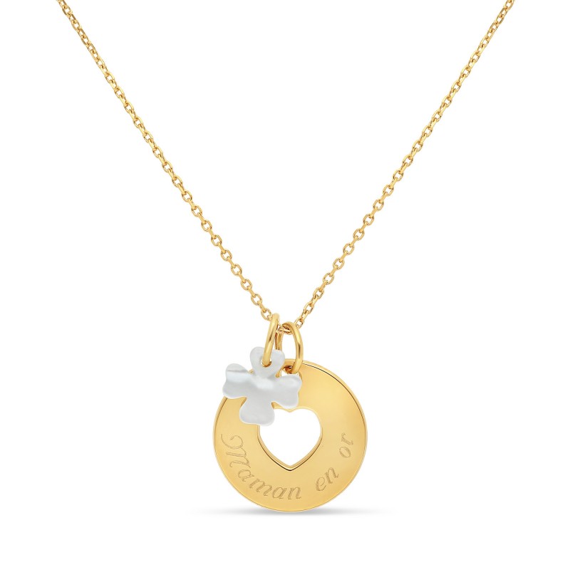 Collier je t'aime or personnalisable