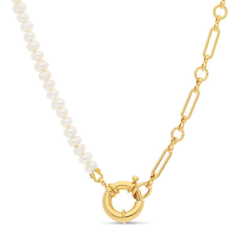 L'audacieux collier de perles or