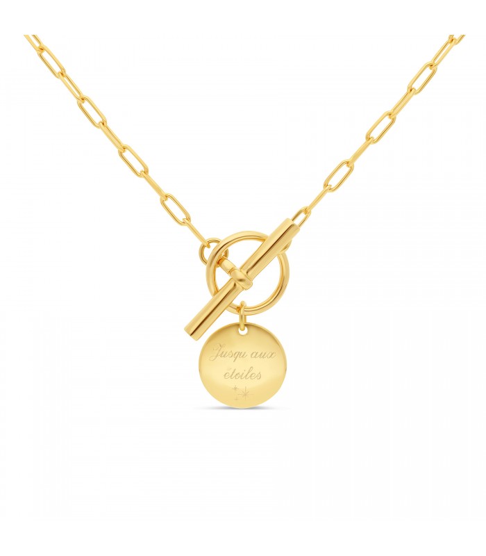 Collier Athéna 2 tailles doré Collier Athéna 2 tailles doré