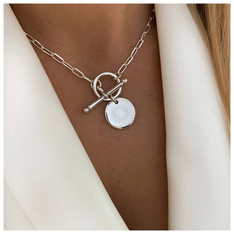 Collier athéna en argent personnalisable