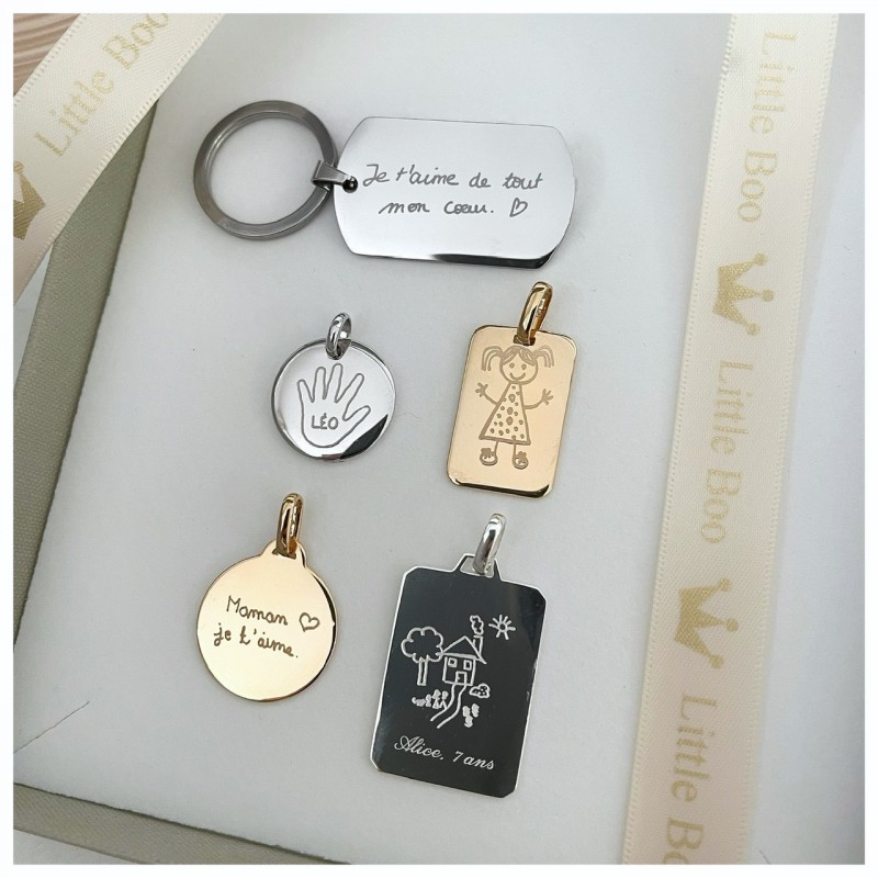 Porte-clés mots & dessins personnalisable