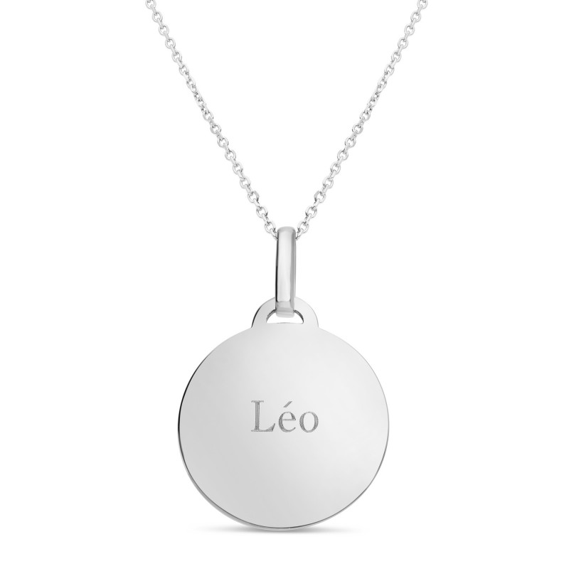 Collier médaillon gm en argent personnalisable