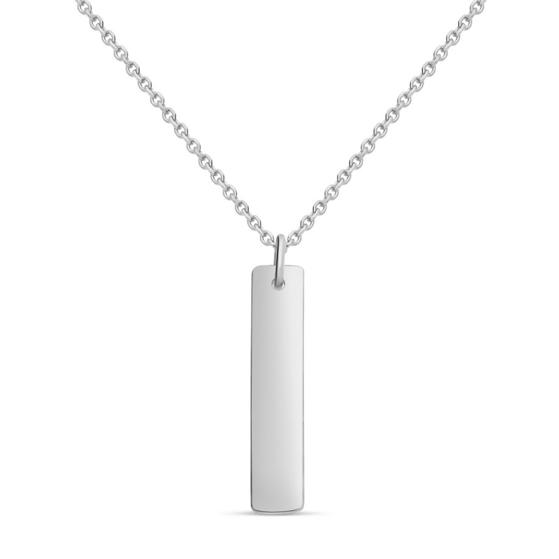 Collier barrette en argent personnalisable
