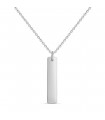 Collier barrette en argent personnalisable