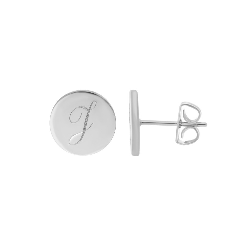 Boucles d'oreilles pastilles en argent personnalisable