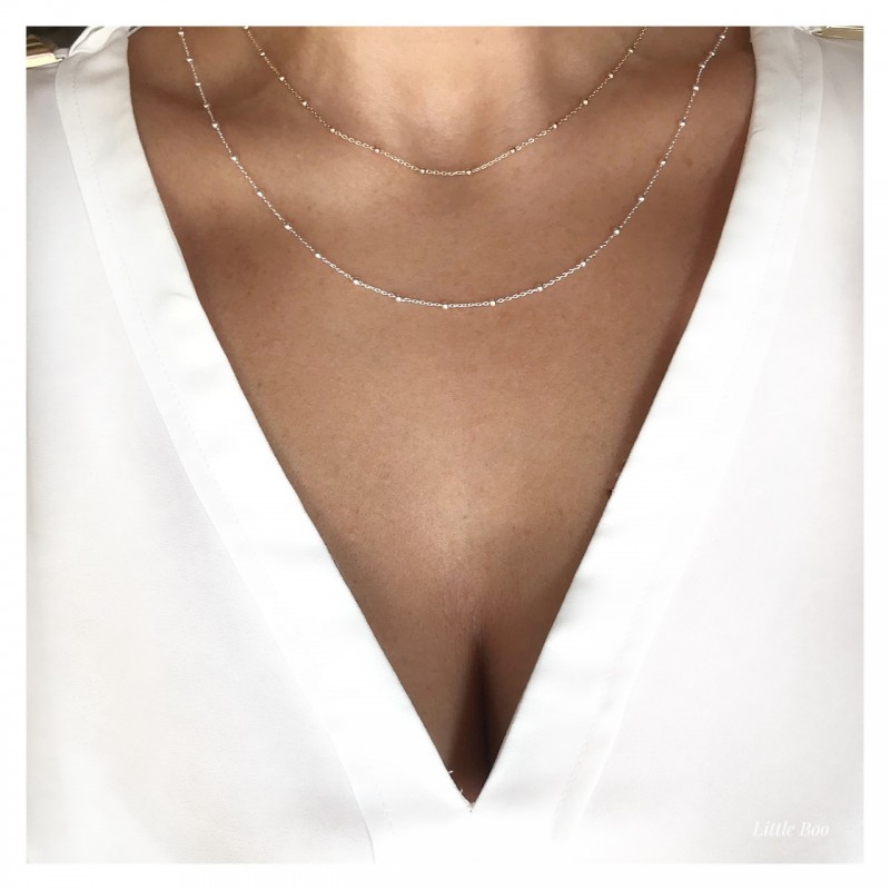 Chaîne boules à l'unité en argent