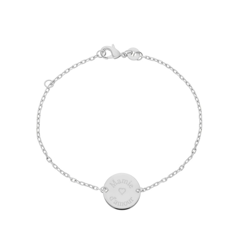 Bracelet chaîne pièce en argent personnalisable