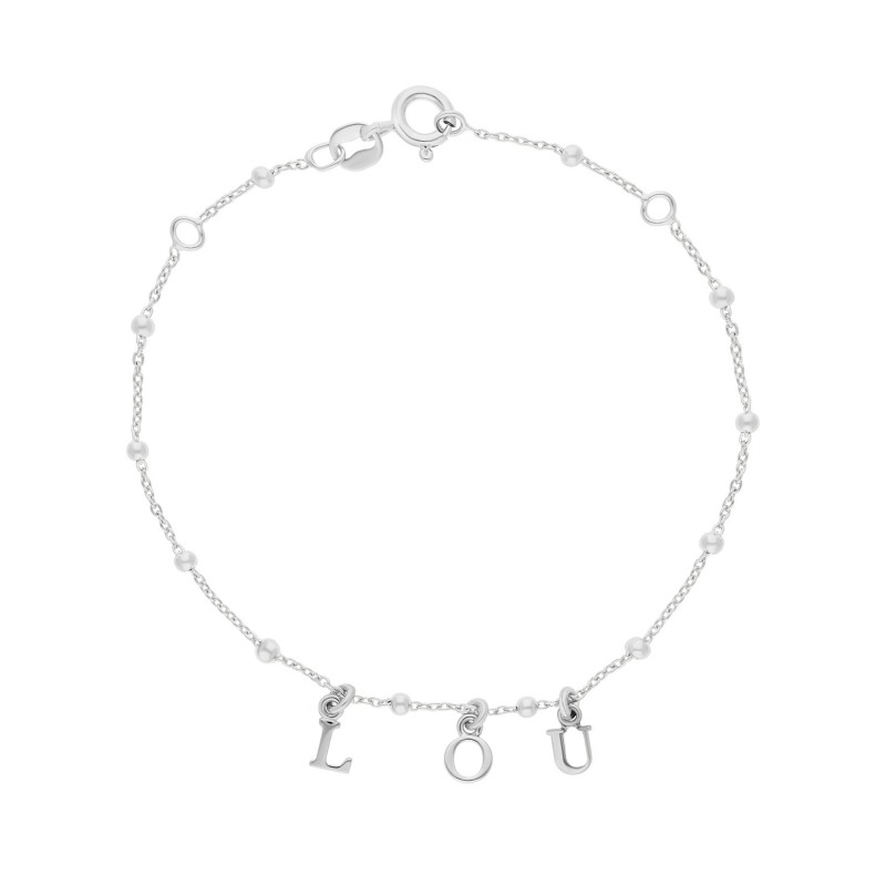 Bracelet lettres à composer en argent personnalisable