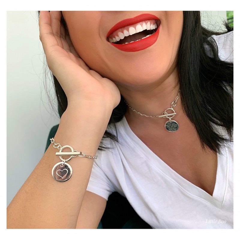 Bracelet athéna en argent personnalisable