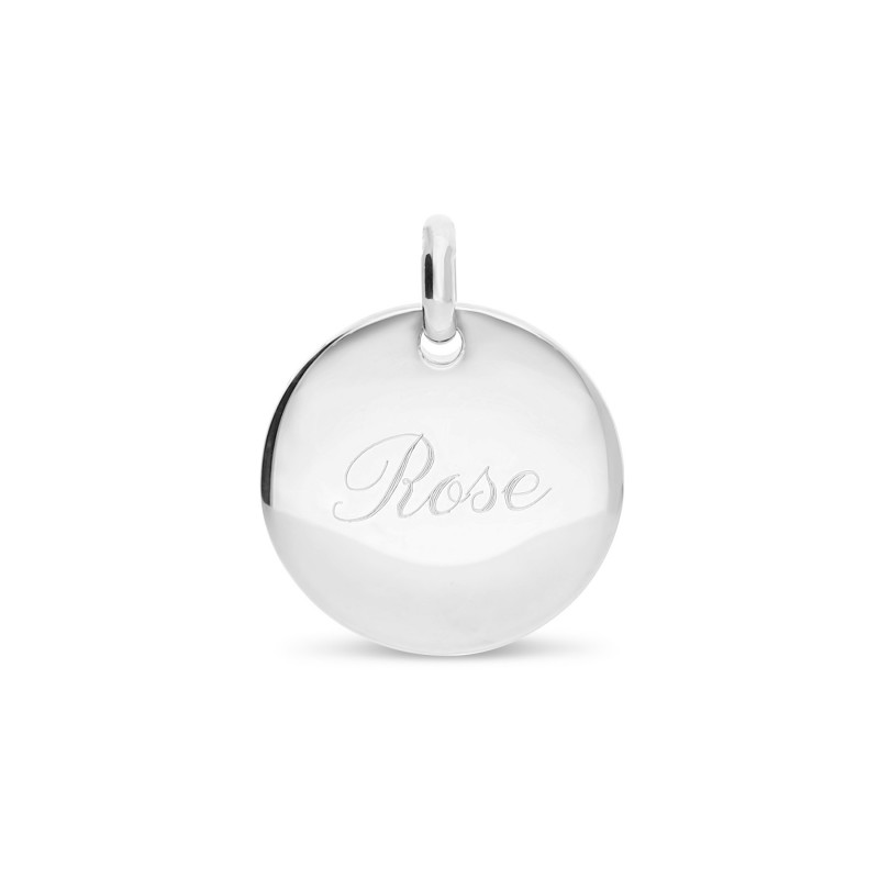 Médaille bombée en argent personnalisable