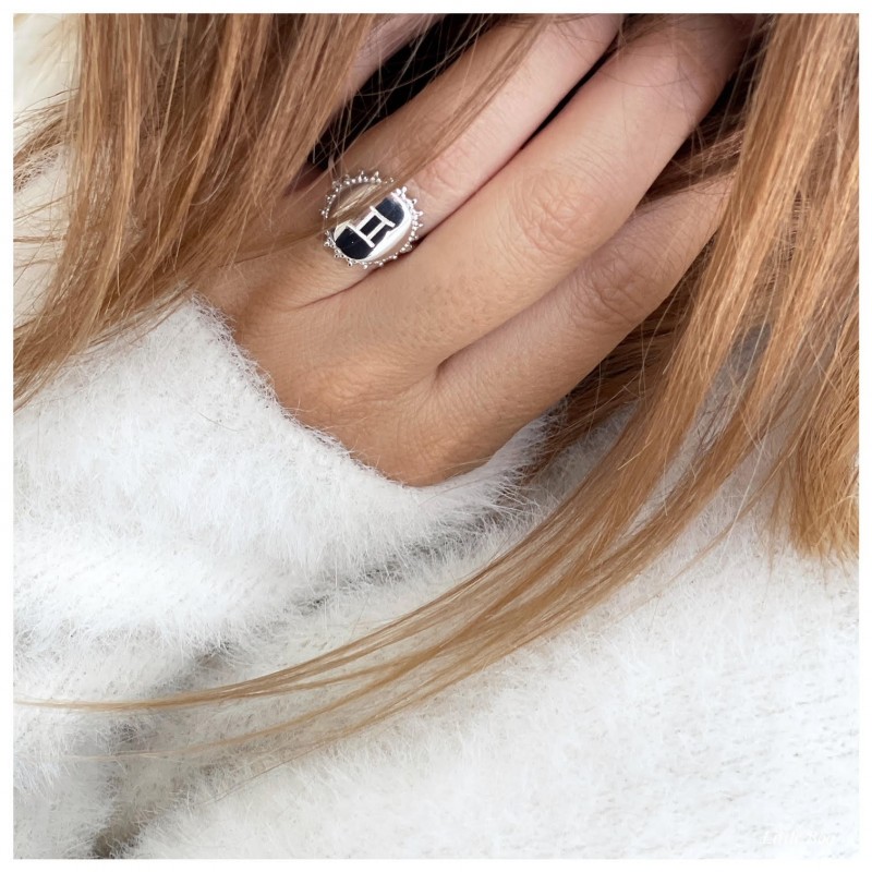 Bague astro en argent personnalisable