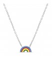 Collier arc-en-ciel en argent personnalisable