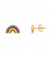 Boucles d'oreilles arc-en-ciel or