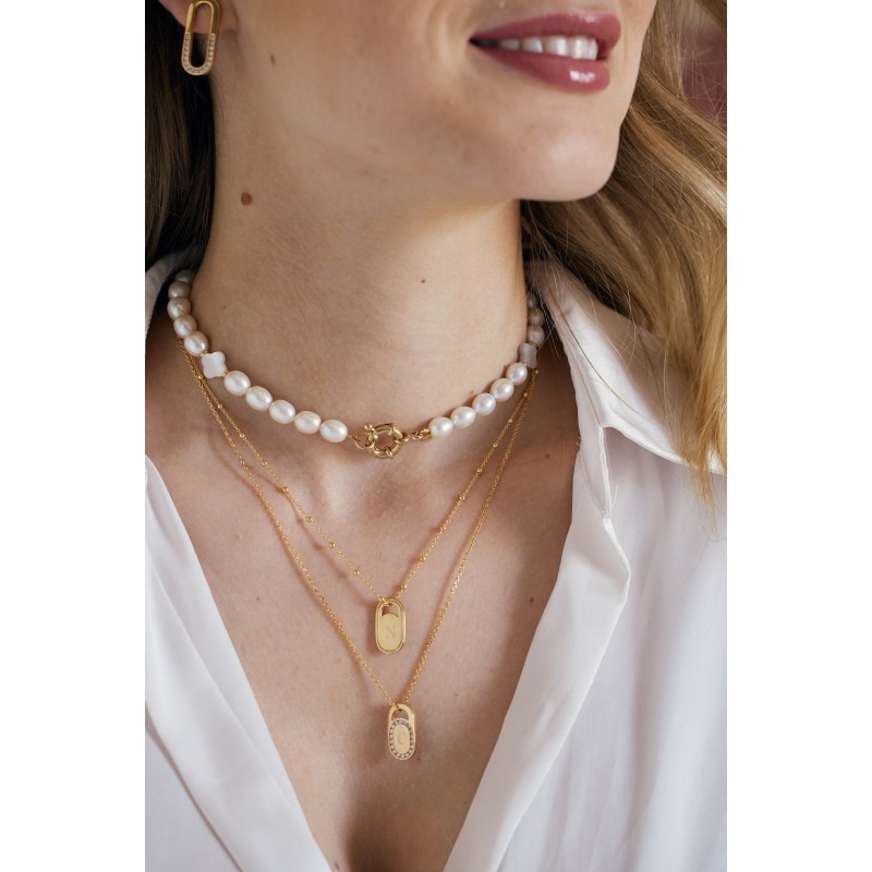 Collier mae or personnalisable