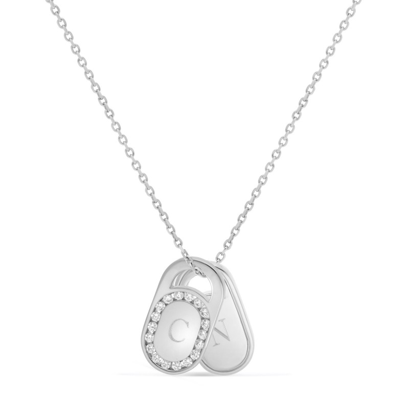 Collier alessio en argent personnalisable