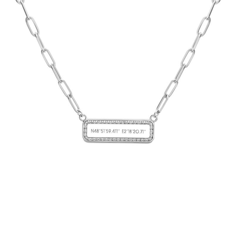 Collier alba en argent personnalisable