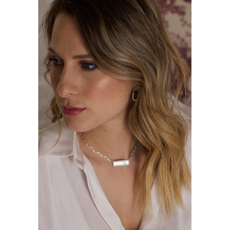 Collier alba en argent personnalisable