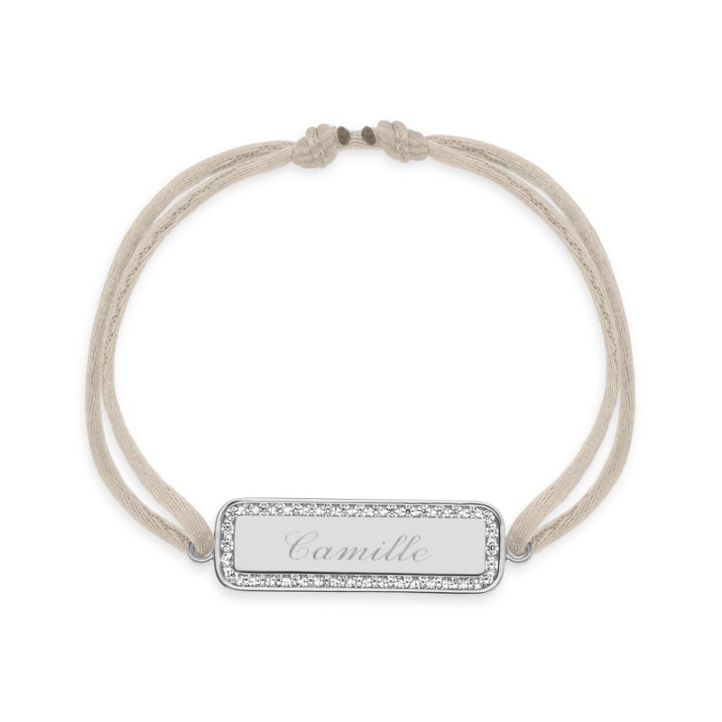 Bracelet mathilde en argent personnalisable