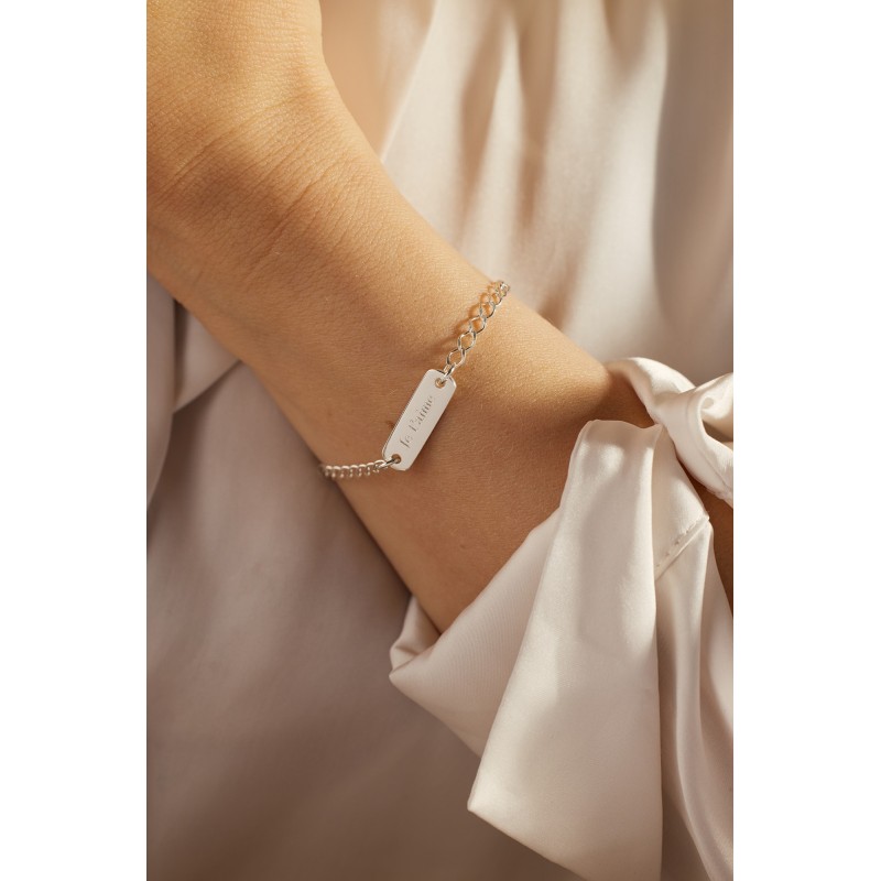 Bracelet camille en argent personnalisable