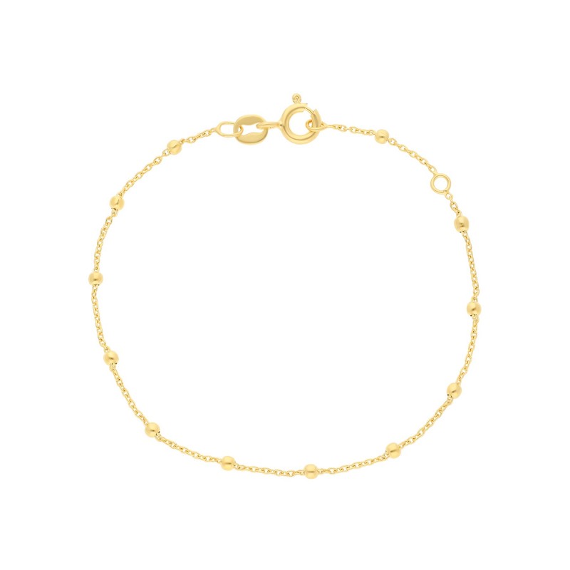 Bracelet maille boules à l'unité or