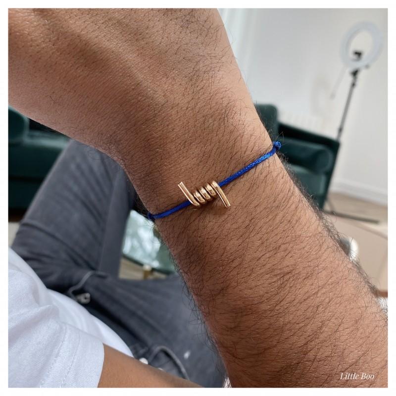 Bracelet cordon jules or personnalisable