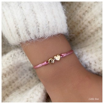 Bracelet perles lettres or personnalisable