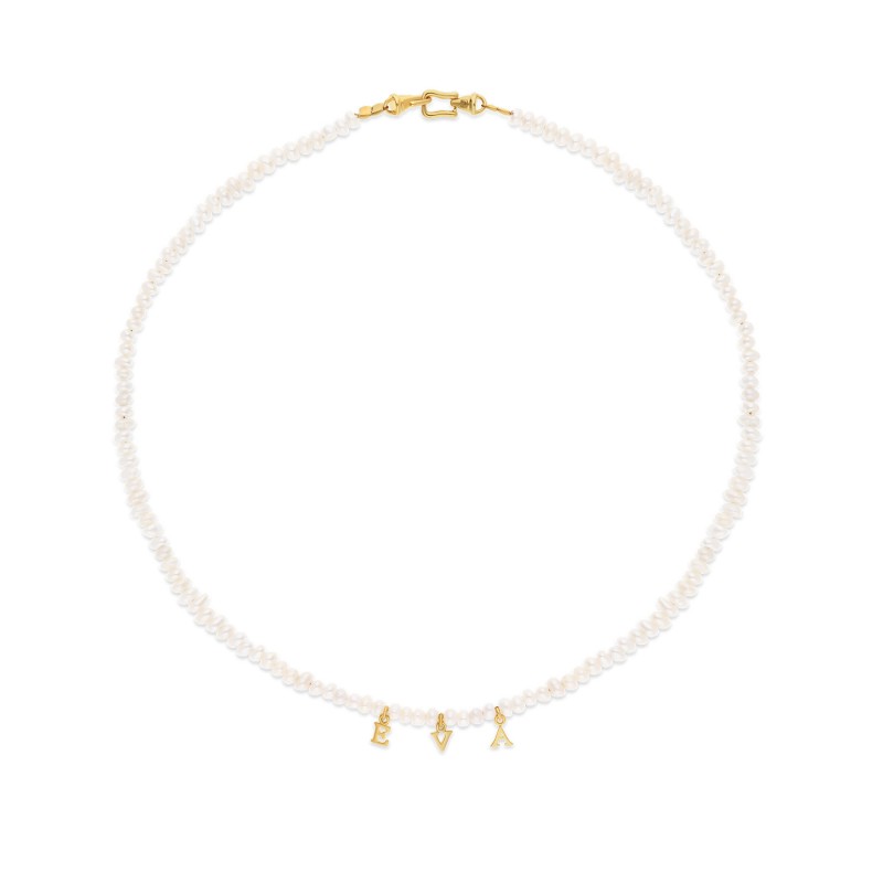 Collier douces lettres or personnalisable