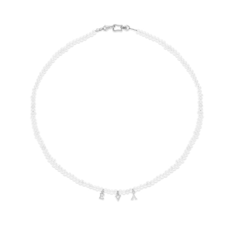 Collier douces lettres en argent personnalisable