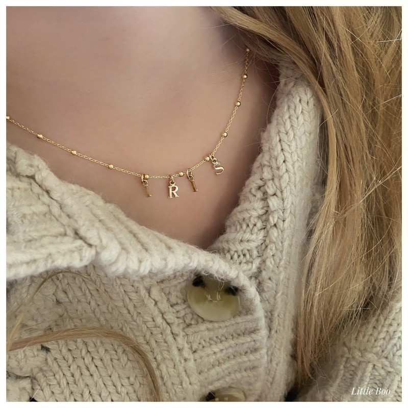 Collier lettres à composer enfant en argent personnalisable