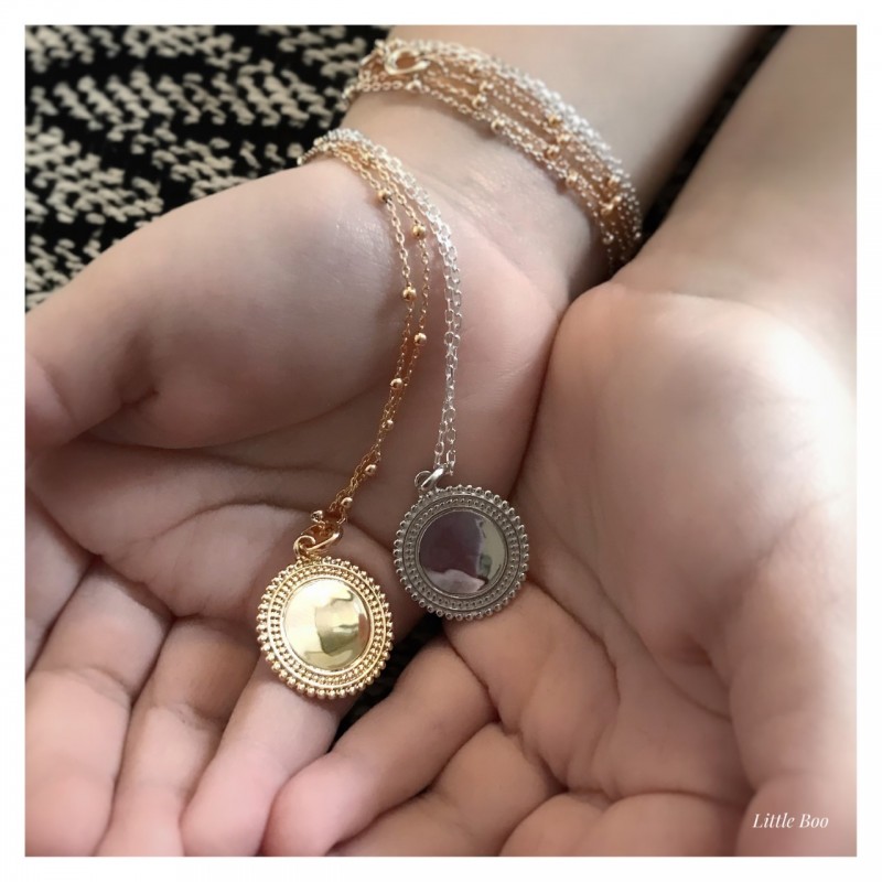 Collier solaris enfant or personnalisable