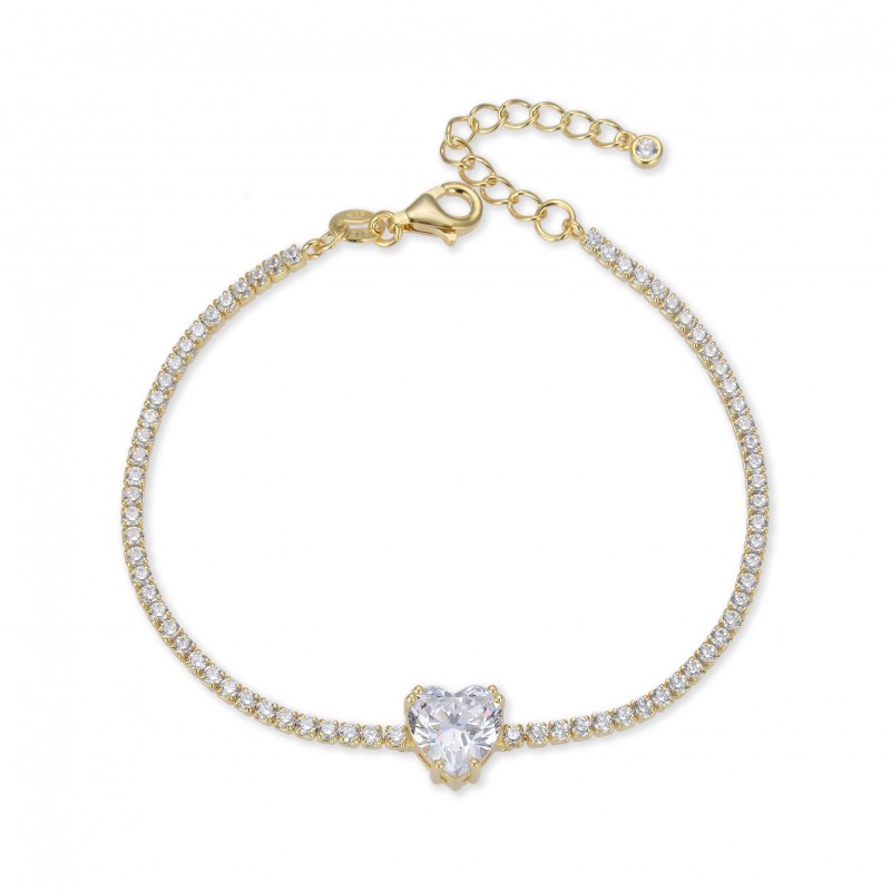 Bracelet Diana or cœur blanc