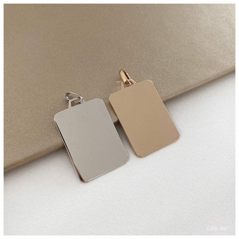 Médaille plaque photogravure gm en argent personnalisable