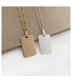 Collier plaque Photogravure PM Argent