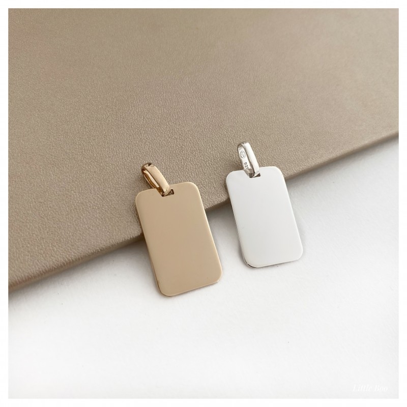 Médaille plaque photogravure pm en argent personnalisable