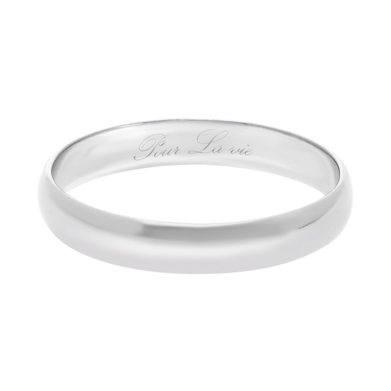 Alliance fine en argent personnalisable