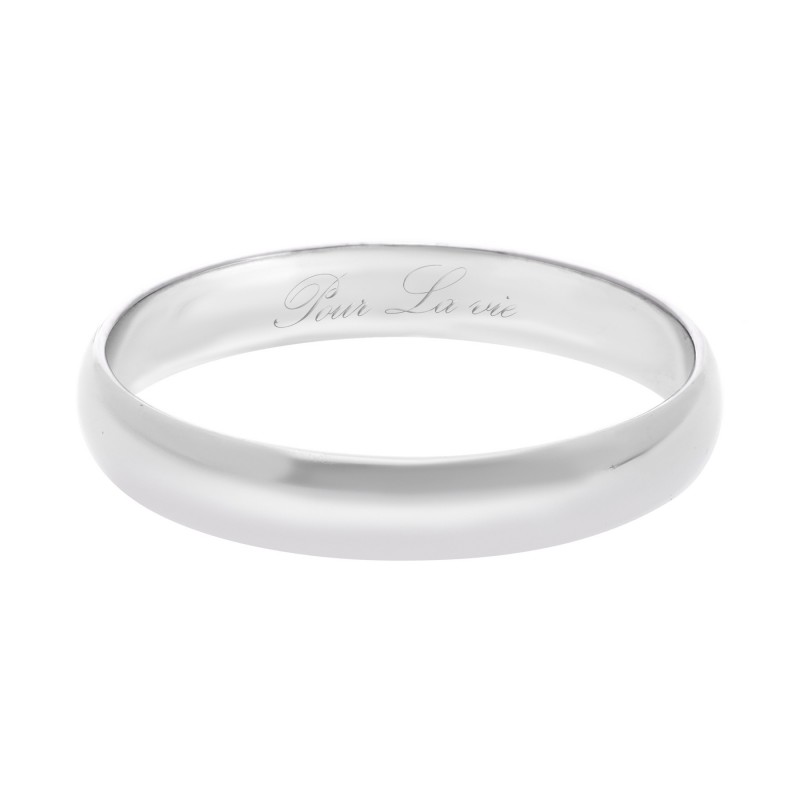 Alliance fine en argent personnalisable