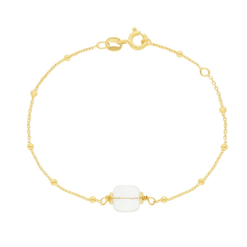 Bracelet pierre de naissance or personnalisable