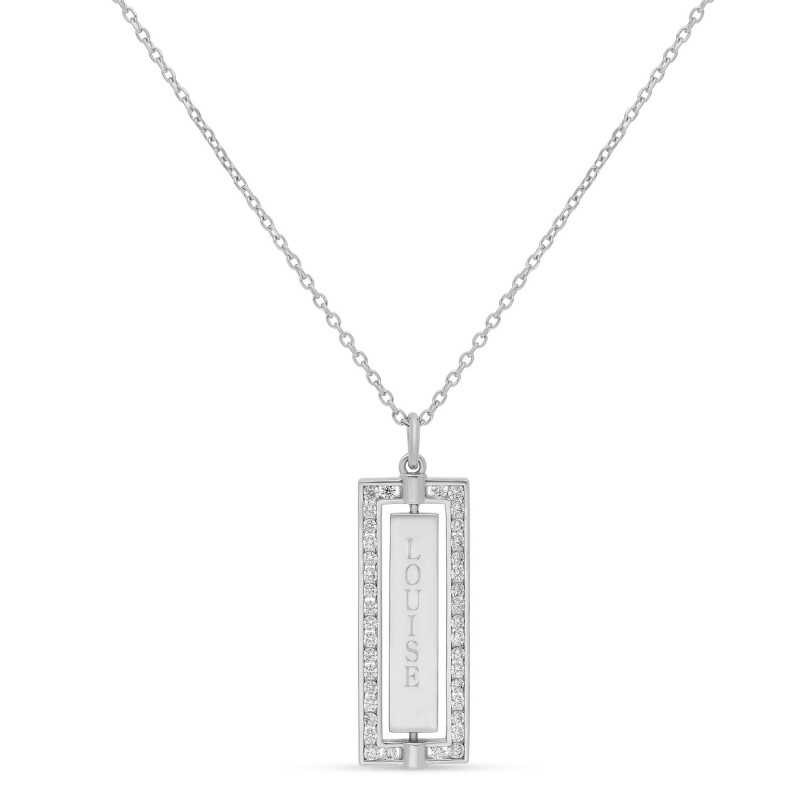 Collier lisa en argent personnalisable