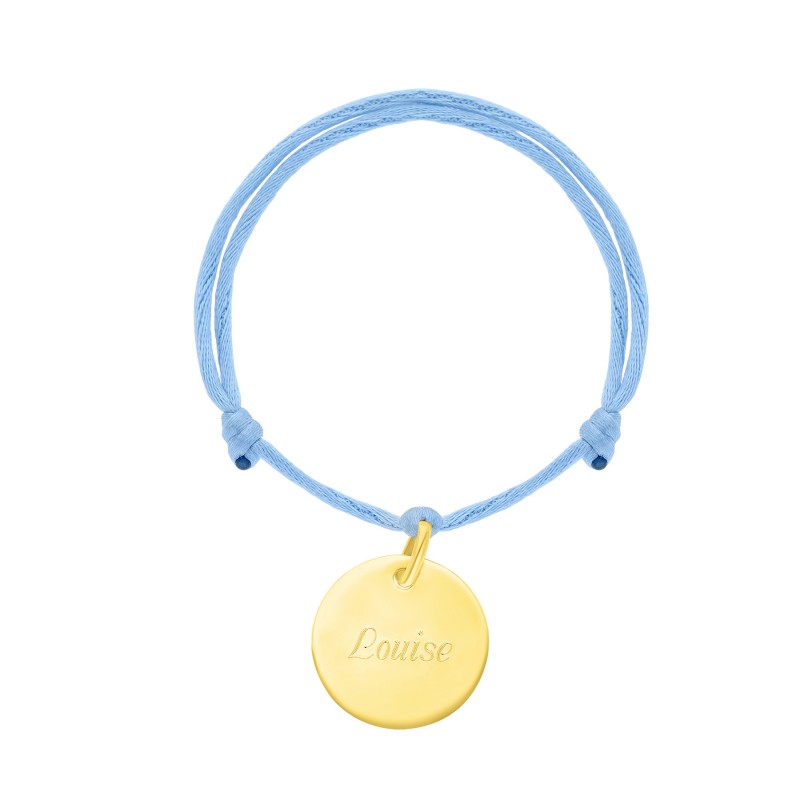 Bracelet médaillon enfant or personnalisable