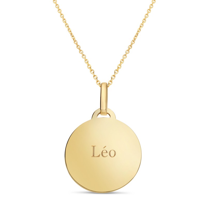 Collier médaillon gm or personnalisable