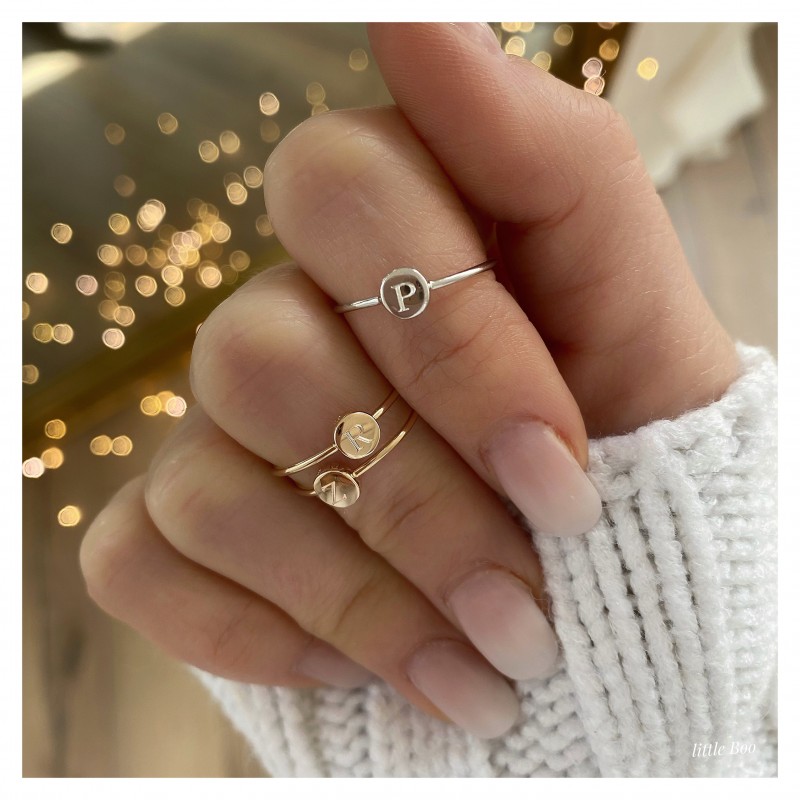 Bague lily or personnalisable