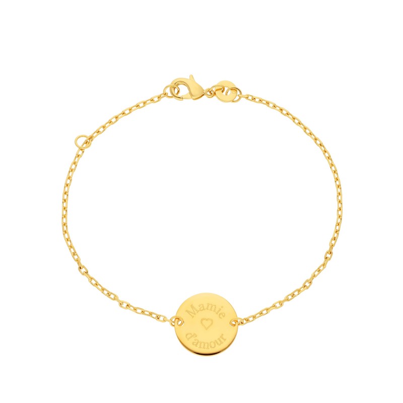 Bracelet chaîne pièce or personnalisable