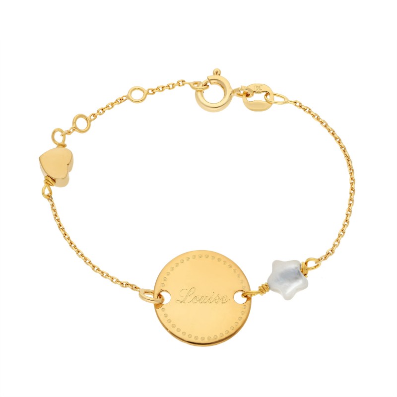 Bracelet p'tit loup or personnalisable